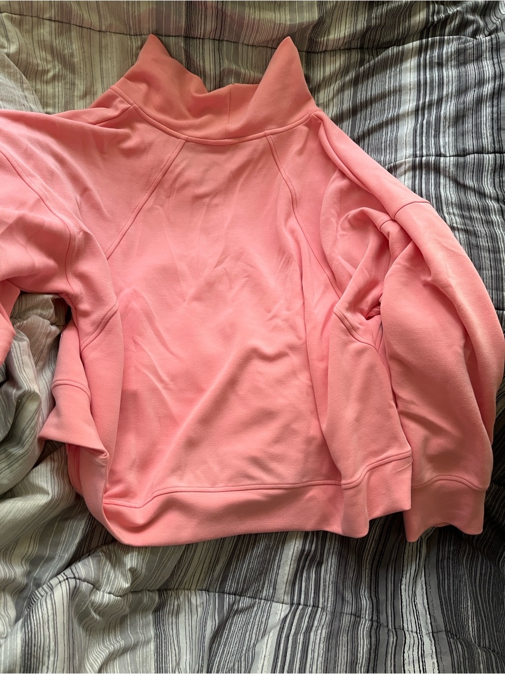 Simply Southern Women’s Coral Half-Zip Pullover Sweatshirt - Picture 6 of 7